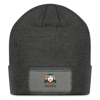 Campfire Christmas - Outdoors Adventure - Patch Beanie - charcoal grey - Front