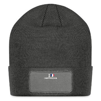 I Love Amsterdam France Heart Flag France Lover - Patch Beanie - charcoal grey - Front
