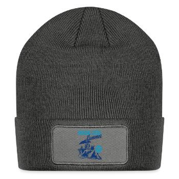 Book Girl Summer Dive Into A Good Book - Patch Beanie - charcoal grey - Front