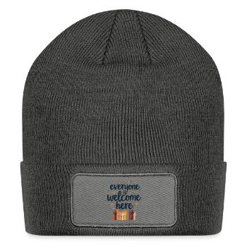 Everyone Is Welcome Here - Patch Beanie - charcoal grey - Front