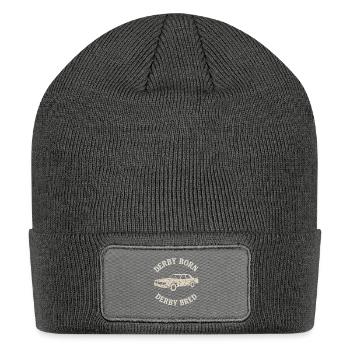 Demolition Derby Fan Pit Crew Crash Driver Fair - Patch Beanie - charcoal grey - Front