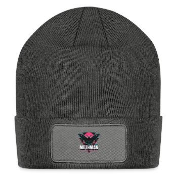  Mothman Retro Vaporwave Cryptid Urban Legend - Patch Beanie - charcoal grey - Front