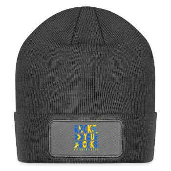 Down Syndrome Rock Your Socks - Patch Beanie - charcoal grey - Front