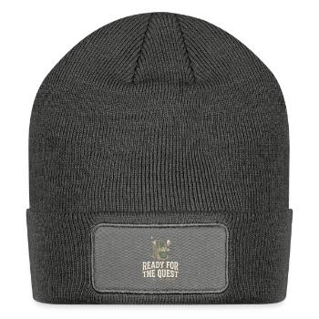 Ready For The Quest Adventure Awaits - Patch Beanie - charcoal grey - Front