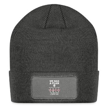 We Had A Plan Funny Dice Fail RPG - Patch Beanie - charcoal grey - Front