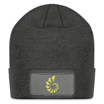 Pizza slice - Patch Beanie - charcoal grey - Front