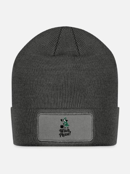 Witch, Please! - Patch Beanie - charcoal grey