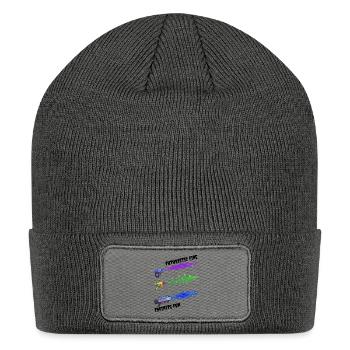 Retro Futuristic Raygun - Patch Beanie - charcoal grey - Front
