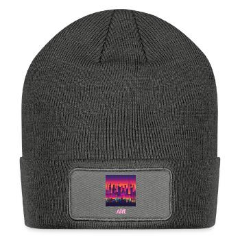 ASCII Art Cityscape - Patch Beanie - charcoal grey - Front