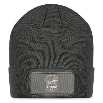 Motero Todo Un Clsico Nacido En 1968 Cumpleaos Cam - Patch Beanie - charcoal grey - Front