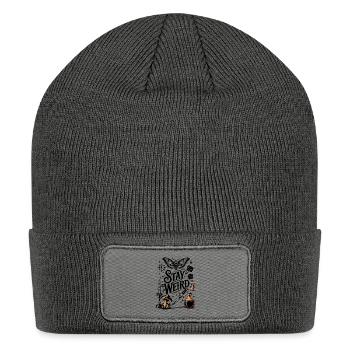Stay Weird - Mystical & Unique Design - Patch Beanie - charcoal grey - Front