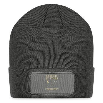 Zodiac Constellation Guided by Stars Capricorn - Patch Beanie - charcoal grey - Front