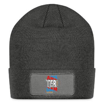 Amsterlander Sunset Skyline Graphic - Patch Beanie - charcoal grey - Front