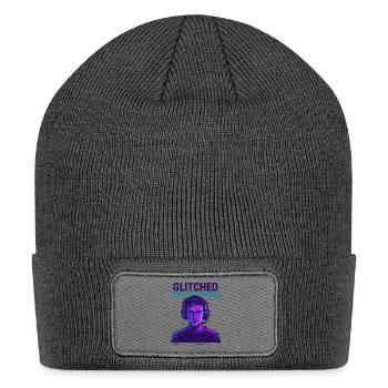 Glitched But Still Gaming – Neon Gamer Art - Patch Beanie - charcoal grey - Front
