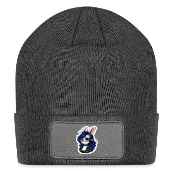 GINX Bunny (w/25K) - Patch Beanie - charcoal grey - Front