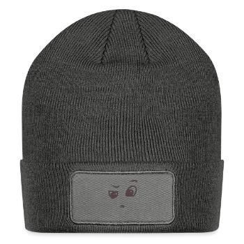 Confused - Face emotions on T-shirt - Patch Beanie - charcoal grey - Front