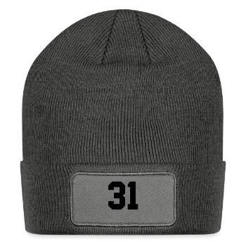 31 - Patch Beanie - charcoal grey - Front