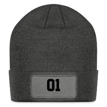 01 - Patch Beanie - charcoal grey - Front