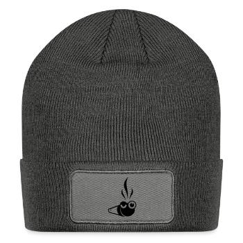 hashish - drug - joint - Patch Beanie - charcoal grey - Front