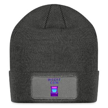Insert Coin - Patch Beanie - charcoal grey - Front