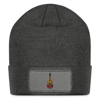 Peace and Love - Patch Beanie - charcoal grey - Front