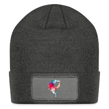 Splash Silhouette Gymnast - Patch Beanie - charcoal grey - Front