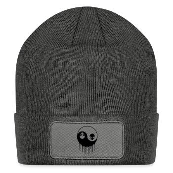 Alien Yin Yang - Patch Beanie - charcoal grey - Front