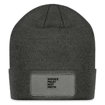 Smoke meat not meth - Patch Beanie - charcoal grey - Front