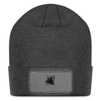 Passion Motorcycle Tattoo Style Bike - Patch Beanie - charcoal grey - Front