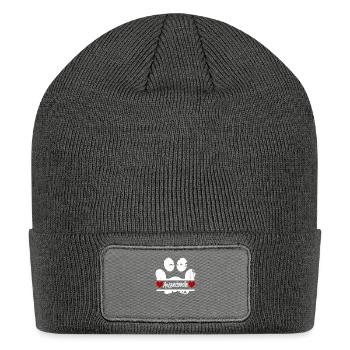 Aussiedoodle dog paw print - Patch Beanie - charcoal grey - Front