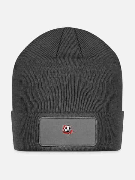 Soccer ball - Patch Beanie - charcoal grey