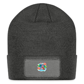 Fish my love and my passion - Patch Beanie - charcoal grey - Front