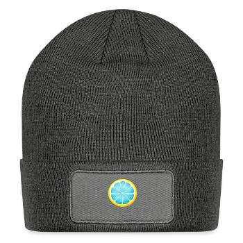 Blue Lemon Slice - Patch Beanie - charcoal grey - Front
