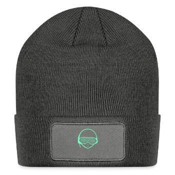 DJ Alien Extraterrestrial Face Head Music Party - Patch Beanie - charcoal grey - Front
