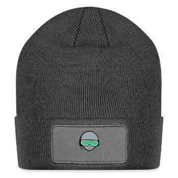 DJ Alien Extraterrestrial Face Head Music Party - Patch Beanie - charcoal grey - Front