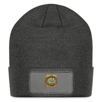 Deck the halls spread - Patch Beanie - charcoal grey - Front