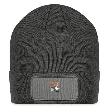 Maybe coffee is addicted to me - Patch Beanie - charcoal grey - Front