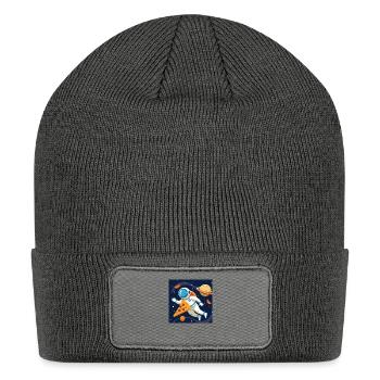 Slice of the Galaxy - Patch Beanie - charcoal grey - Front