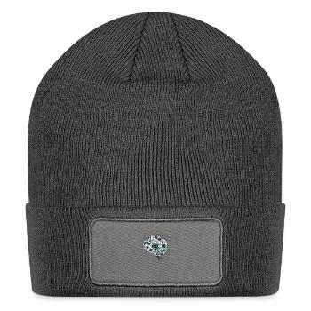 AI Art Print - Patch Beanie - charcoal grey - Front