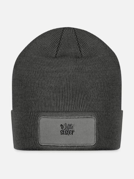 Little sister - Patch Beanie - charcoal grey