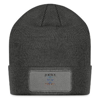 Equality and Justice Design-Advocate for Fairness - Patch Beanie - charcoal grey - Front