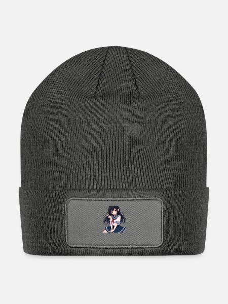 anime - Patch Beanie - charcoal grey