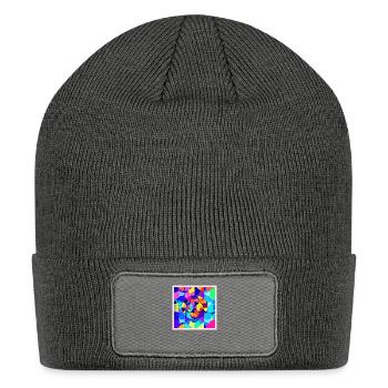 Vibrant Geometric Joy - Patch Beanie - charcoal grey - Front