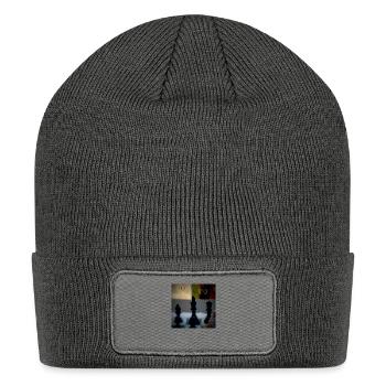 one king - Patch Beanie - charcoal grey - Front