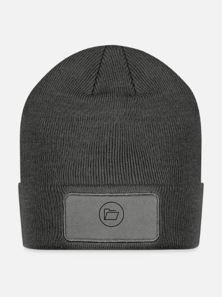 (81) - Patch Beanie - charcoal grey