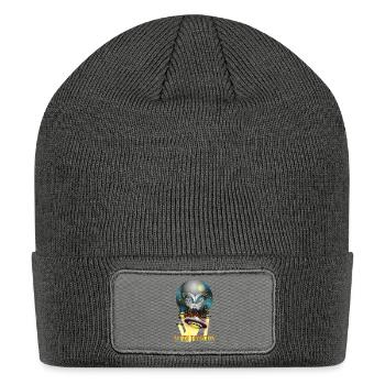 Galactic Alien Invasion T-Shirt Design - Patch Beanie - charcoal grey - Front