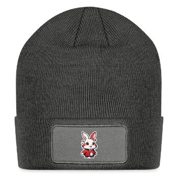 Señor Conejito Elegante - Patch Beanie - charcoal grey - Front