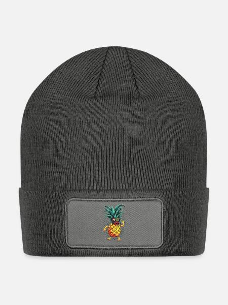 This is the Zonkboggle, an oddball design - Patch Beanie - charcoal grey