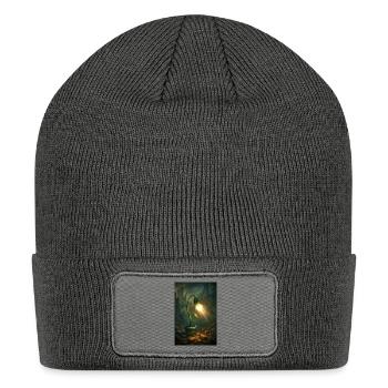 Futuristic Flower - Patch Beanie - charcoal grey - Front