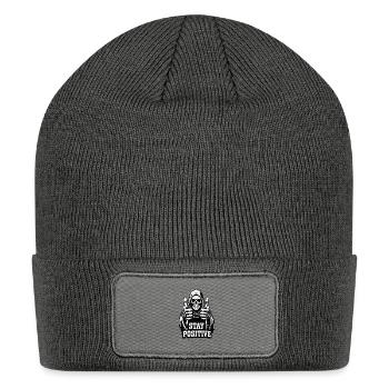 Stay Positive - Patch Beanie - charcoal grey - Front